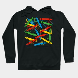 Fancy Crayons - with doodles Hoodie